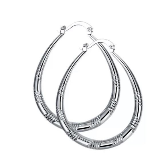 New 925 Sterling Silver Hoop Earrings, beautiful Earrings, cute Earrings - Picture 3 of 8